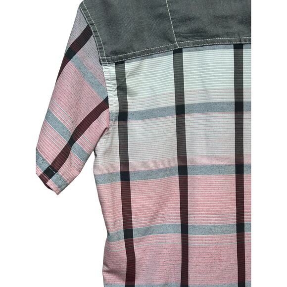 Swiss Cross Mens Red‎ Short Sleeve Button Down Size Small Cotton Polyester Blend - Picture 9 of 9